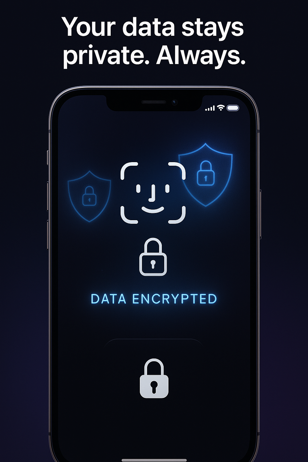 Facial recognition with data encryption